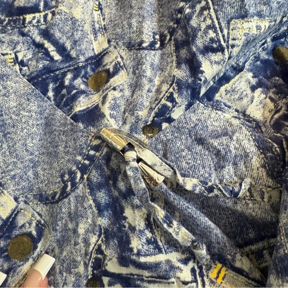 Vintage Western Denim Printed Maxi Skirt - Picture 4 of 4